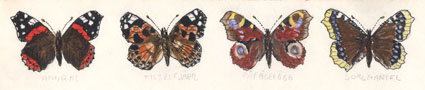 Mitt försök vid tiden att avbilda fjärilar, något som jag fann svårt, minns jag. Men idag kan jag finna dem rätt okej.