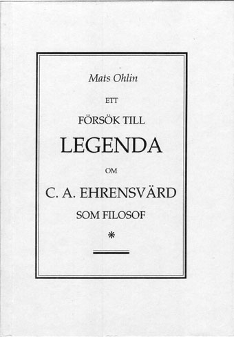 Skriften om C. A. Ehrensvärd.