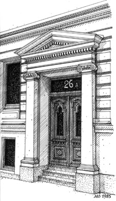 Portalen till kv Katthuvudet 7, Tavastgatan 26 A. Byggnadsår 1885, arkitekt Siösteen & Johansson.