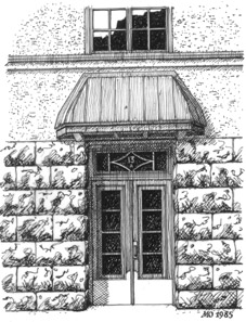 Kv Muttern 4, Heleneborgsgatan 13 A. 1911-13. Ark. Cyrillus Johansson m.fl. En baldakin ersätter här portalen som entrémarkerare.