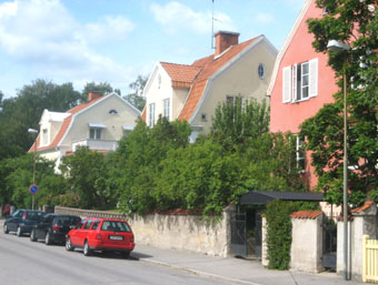 Villakvarter i Övre Nyfors. Foto: Mats Ohlin, aug 2009.