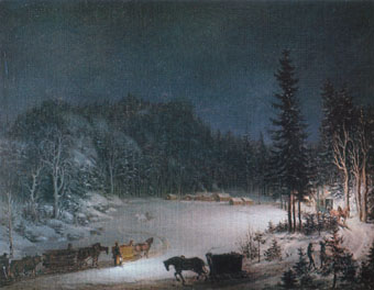 Per Hilleström, Vinterstycke från Bergslagen. 1700-talets sista årtionden.