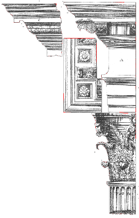 Klassiska arkitekturelement, hmtade ur Palladios arkitektur-traktat